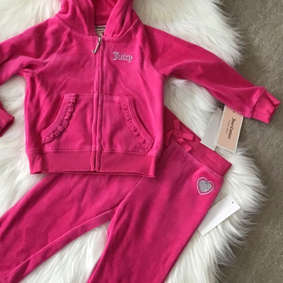 JUICY COUTURE Baby Girl 2 pc Jogger Set - Picture 2 of 7